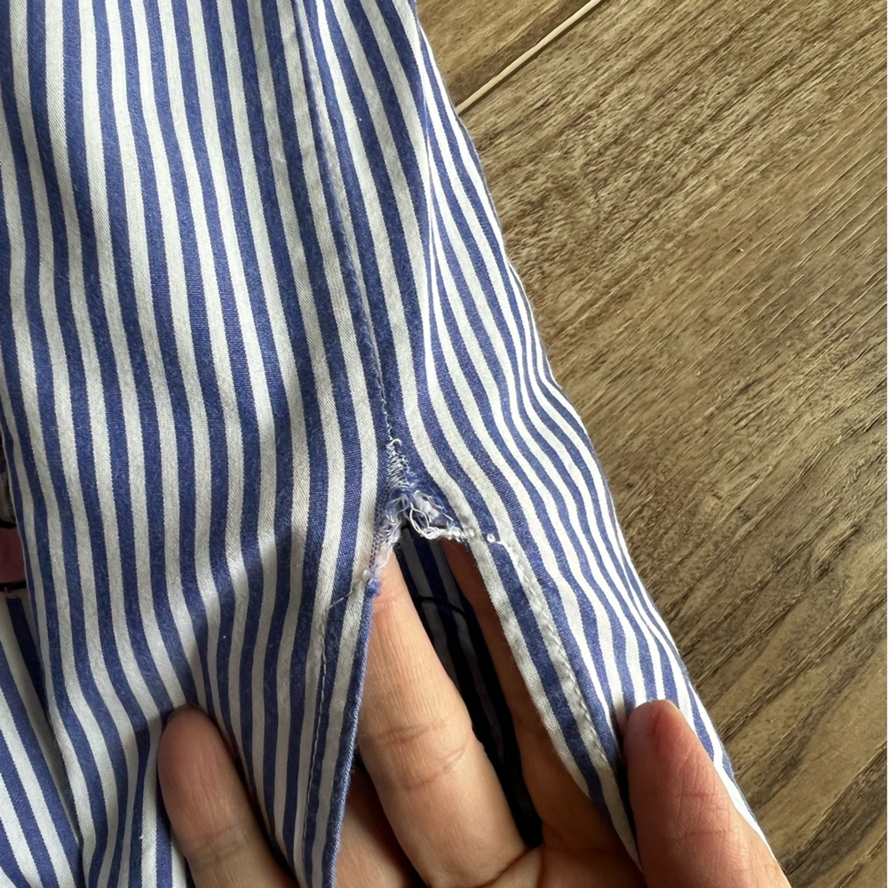 Tory Burch Blue and Pink Striped Midi Dress - Picture 6 of 16